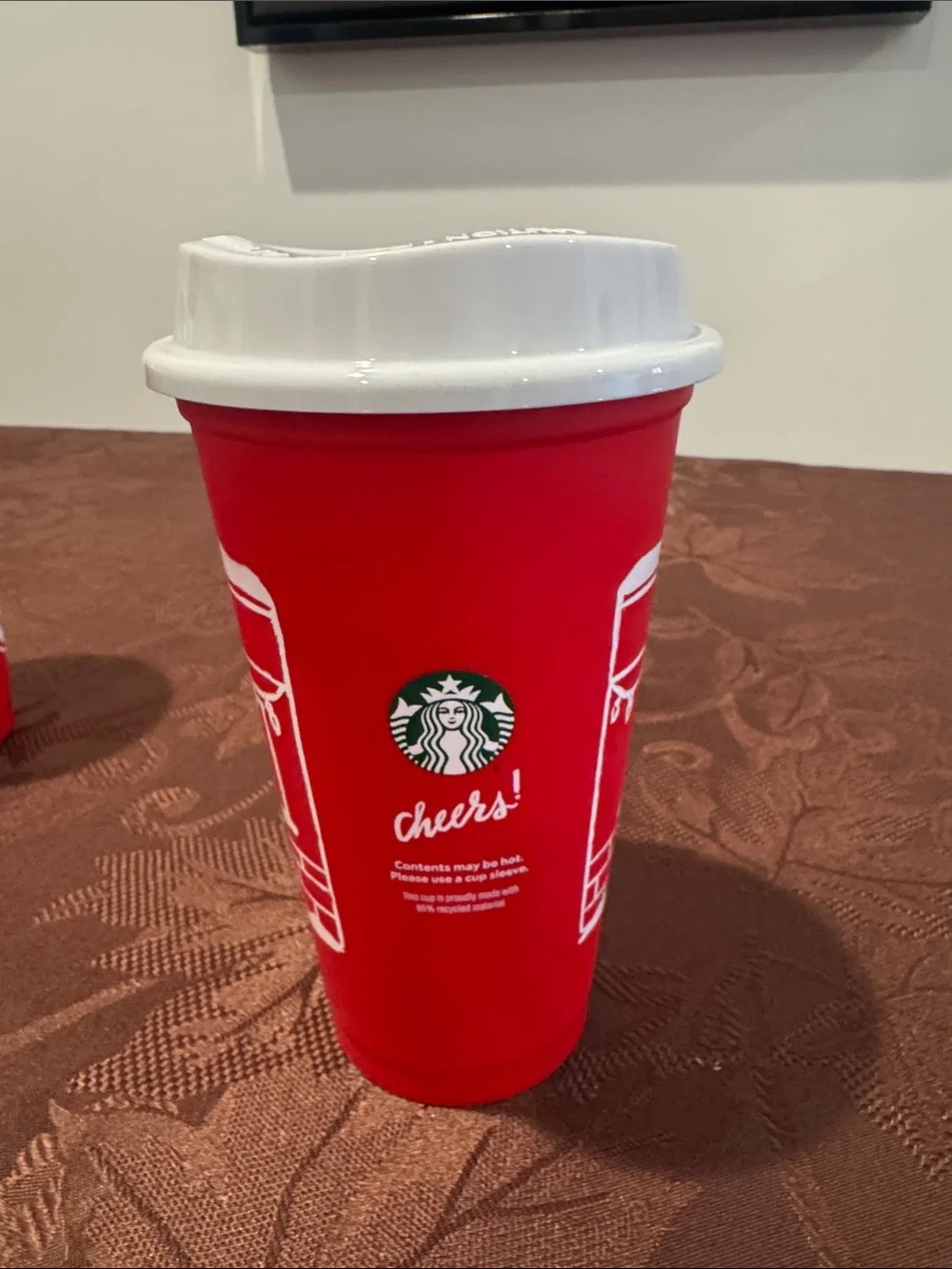 ☕️🎄🌟3/$15🌟Never Used Starbucks  Holiday Reusable Travel Cups - Set of 2